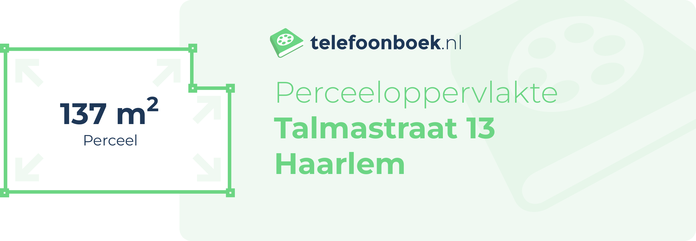 Perceeloppervlakte Talmastraat 13 Haarlem