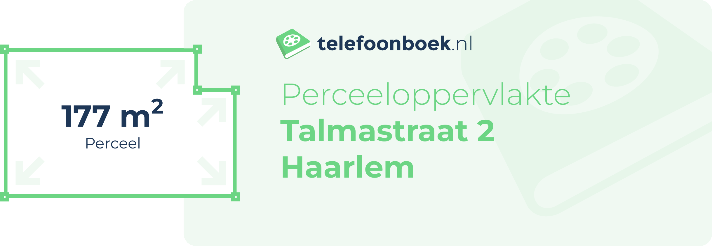 Perceeloppervlakte Talmastraat 2 Haarlem