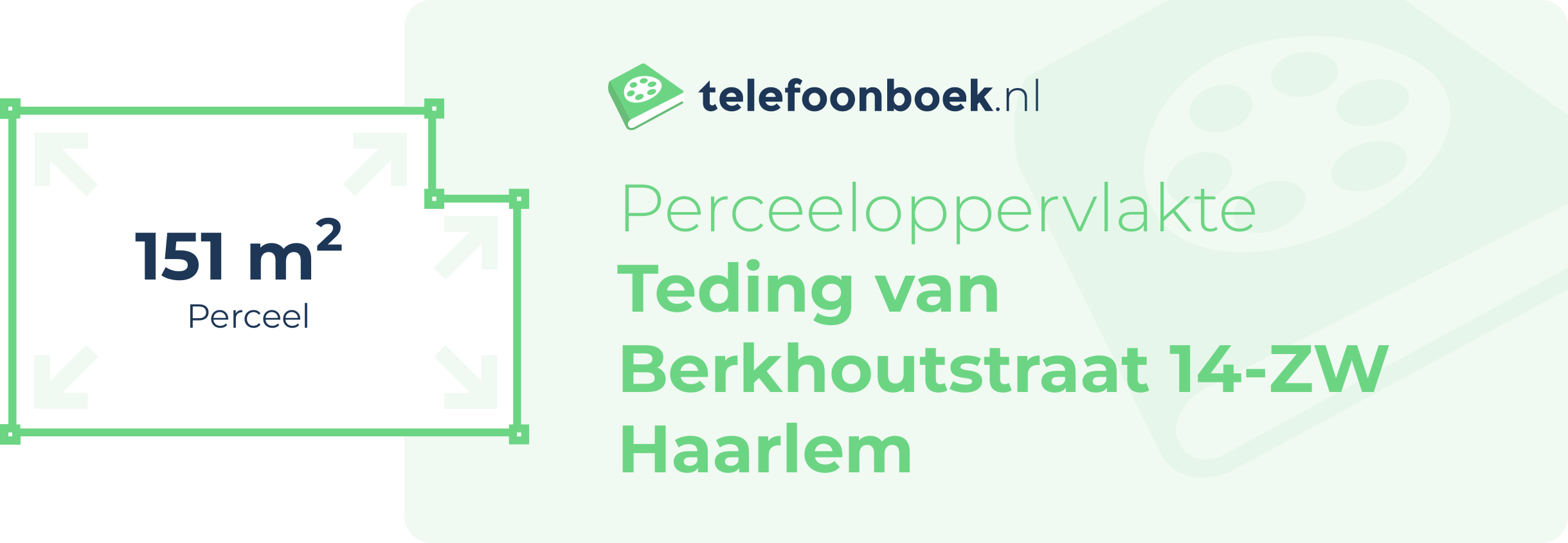 Perceeloppervlakte Teding Van Berkhoutstraat 14-ZW Haarlem