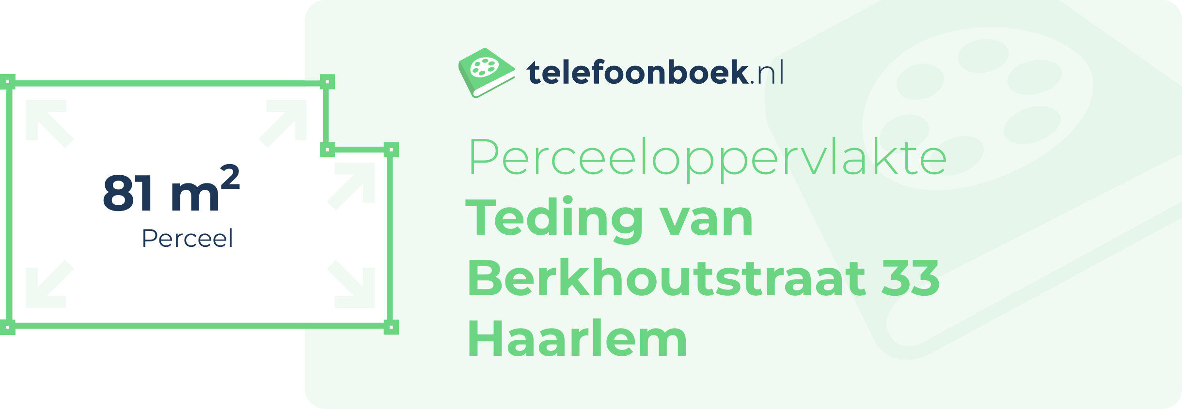 Perceeloppervlakte Teding Van Berkhoutstraat 33 Haarlem