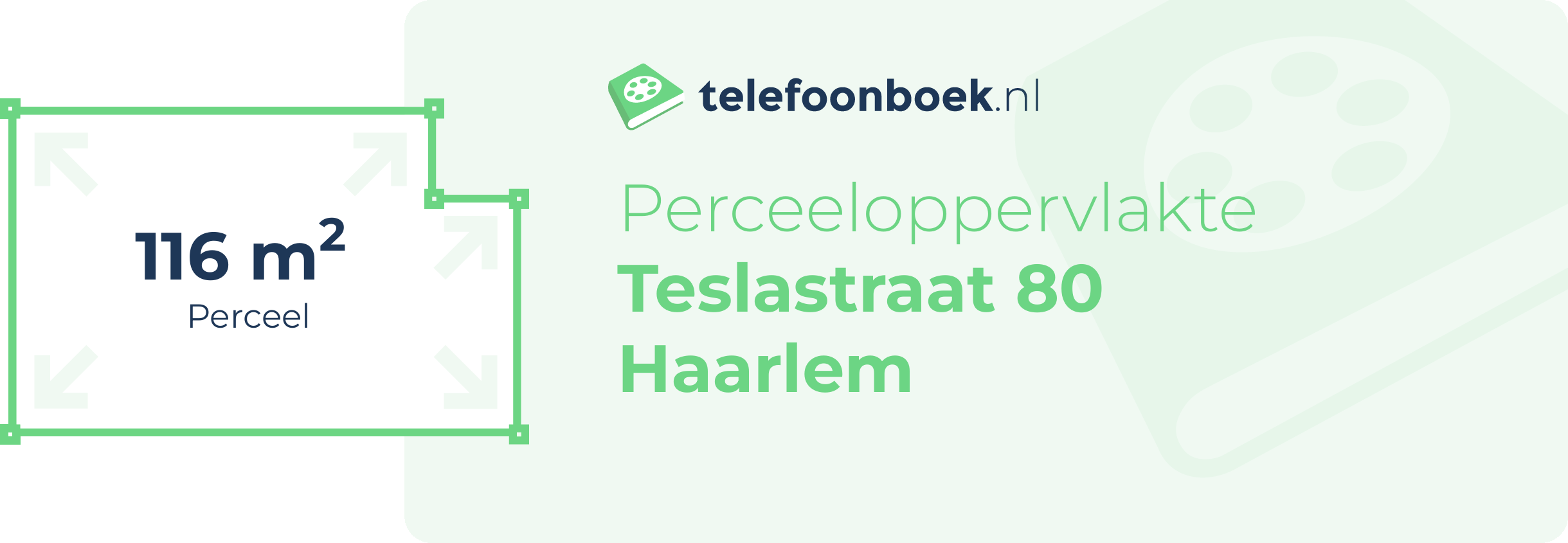 Perceeloppervlakte Teslastraat 80 Haarlem