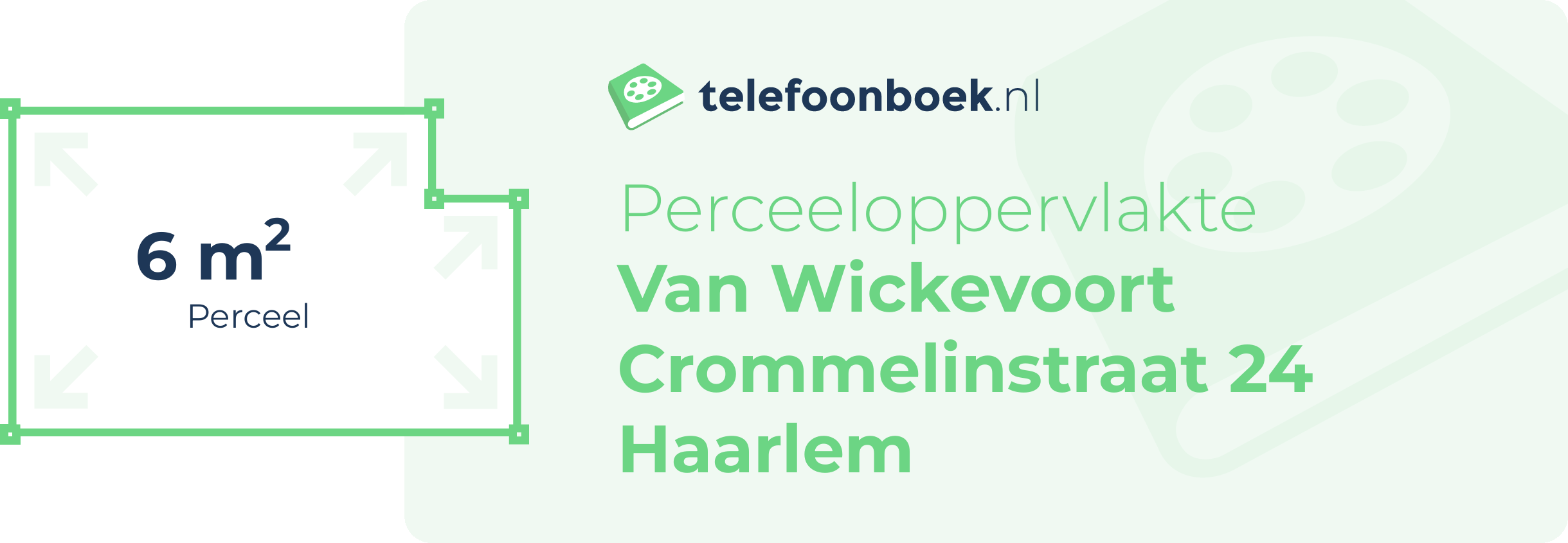 Perceeloppervlakte Van Wickevoort Crommelinstraat 24 Haarlem