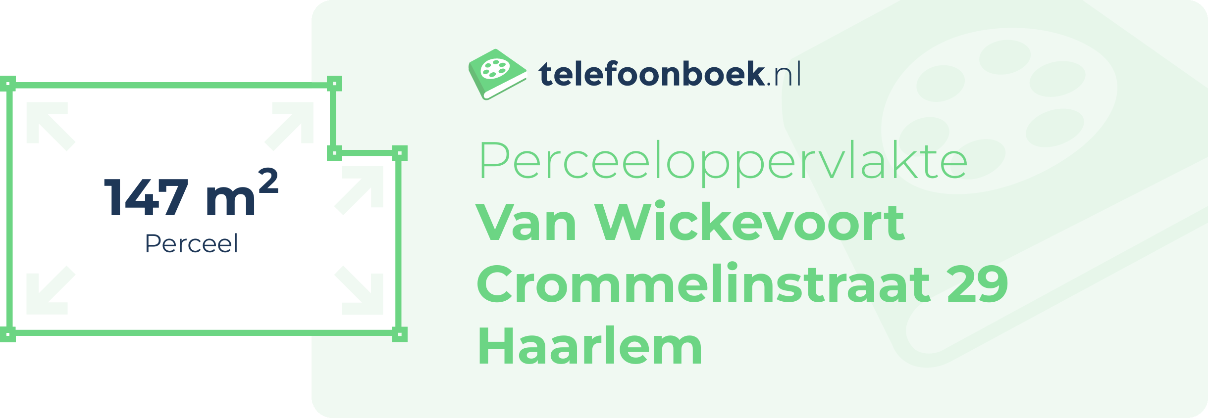 Perceeloppervlakte Van Wickevoort Crommelinstraat 29 Haarlem