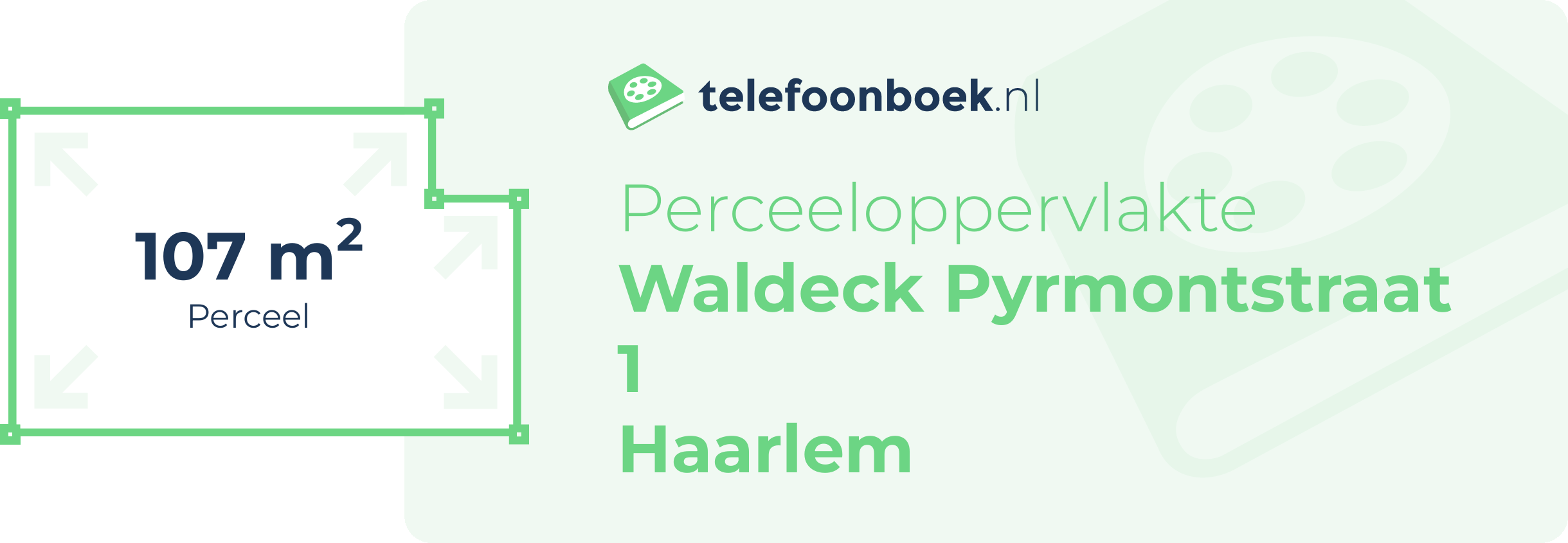 Perceeloppervlakte Waldeck Pyrmontstraat 1 Haarlem