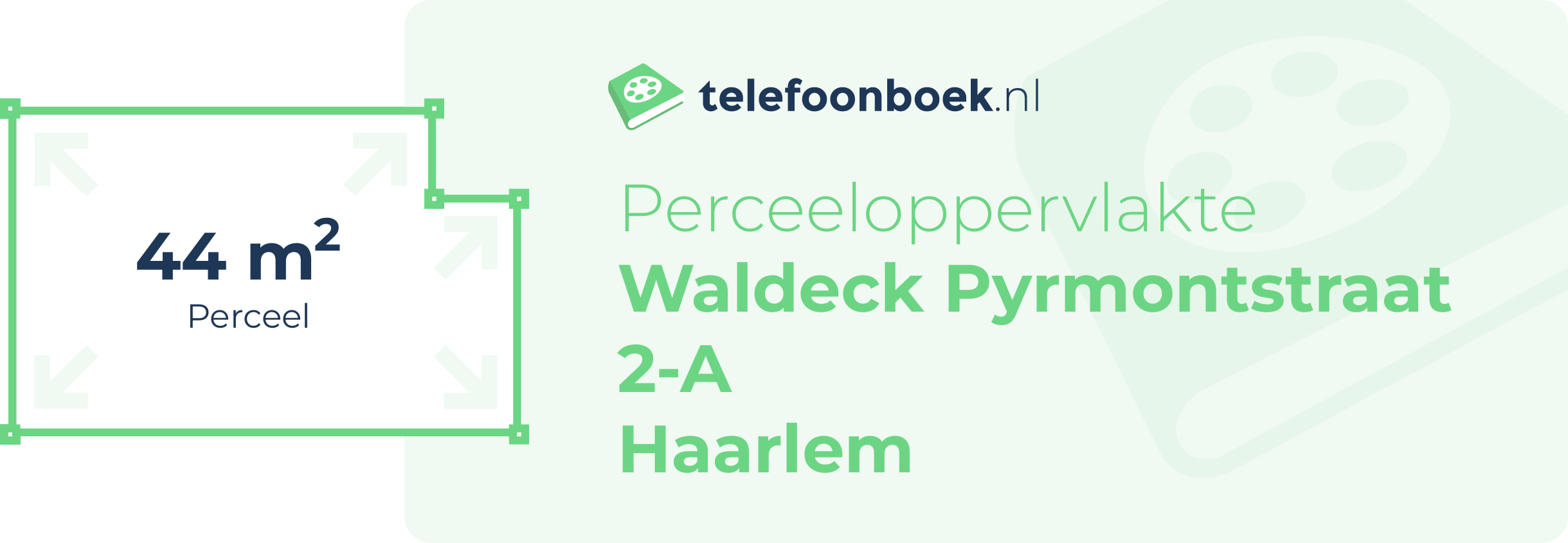 Perceeloppervlakte Waldeck Pyrmontstraat 2-A Haarlem
