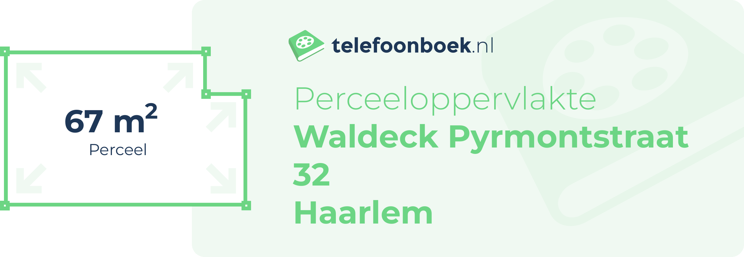 Perceeloppervlakte Waldeck Pyrmontstraat 32 Haarlem
