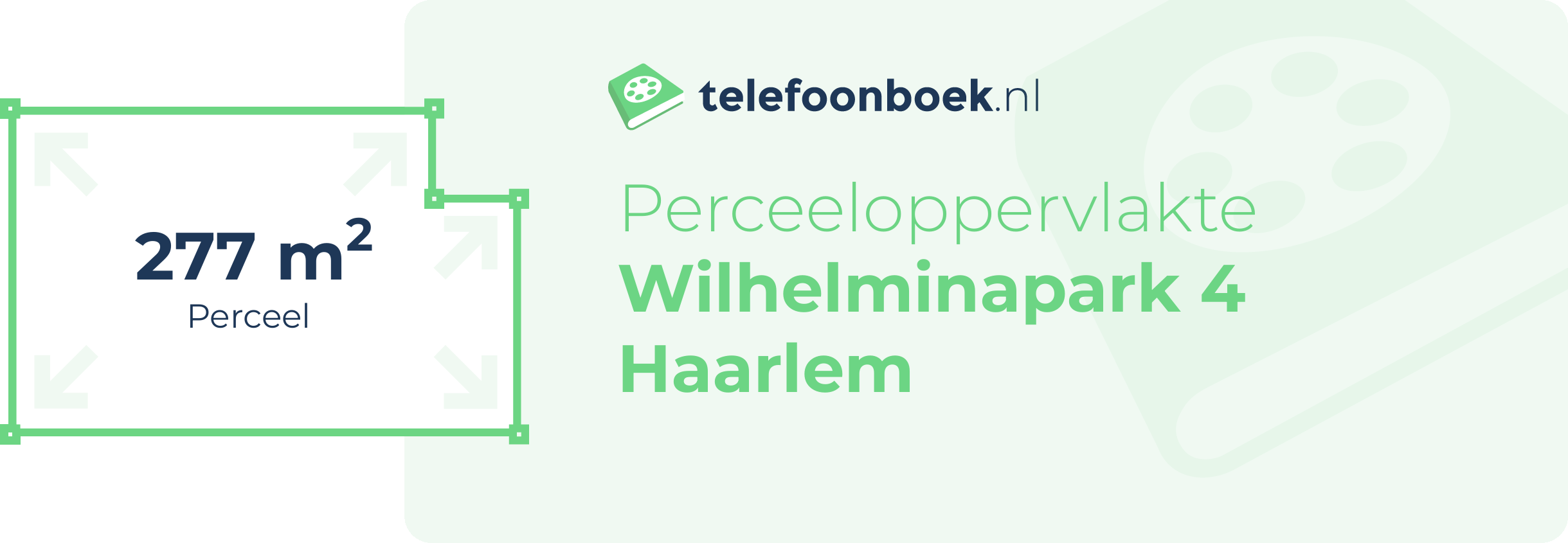Perceeloppervlakte Wilhelminapark 4 Haarlem
