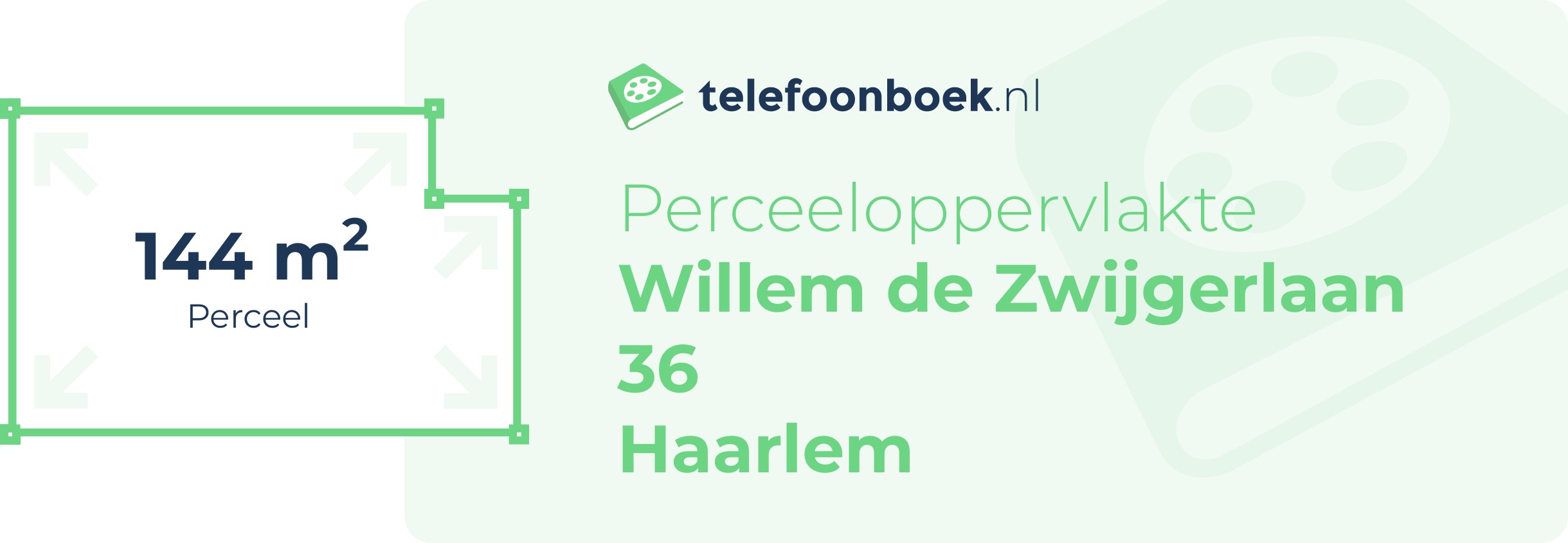 Perceeloppervlakte Willem De Zwijgerlaan 36 Haarlem
