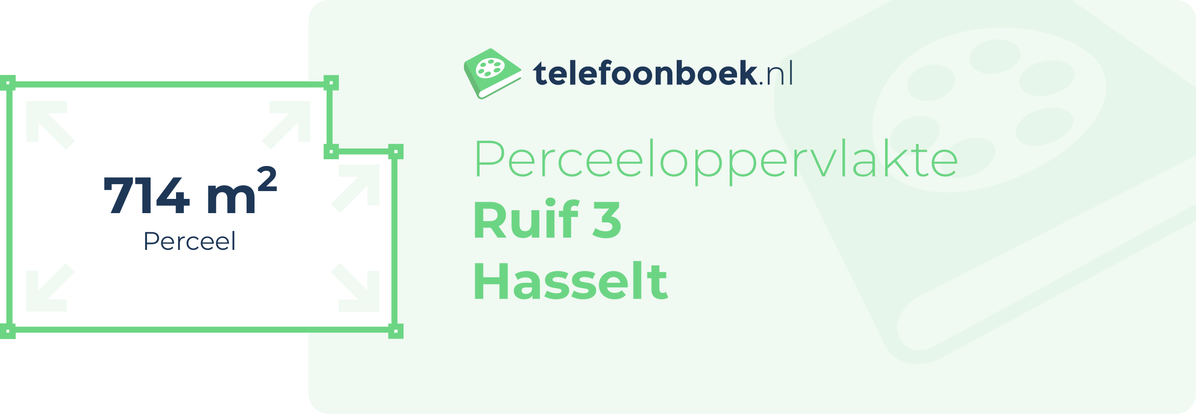 Perceeloppervlakte Ruif 3 Hasselt