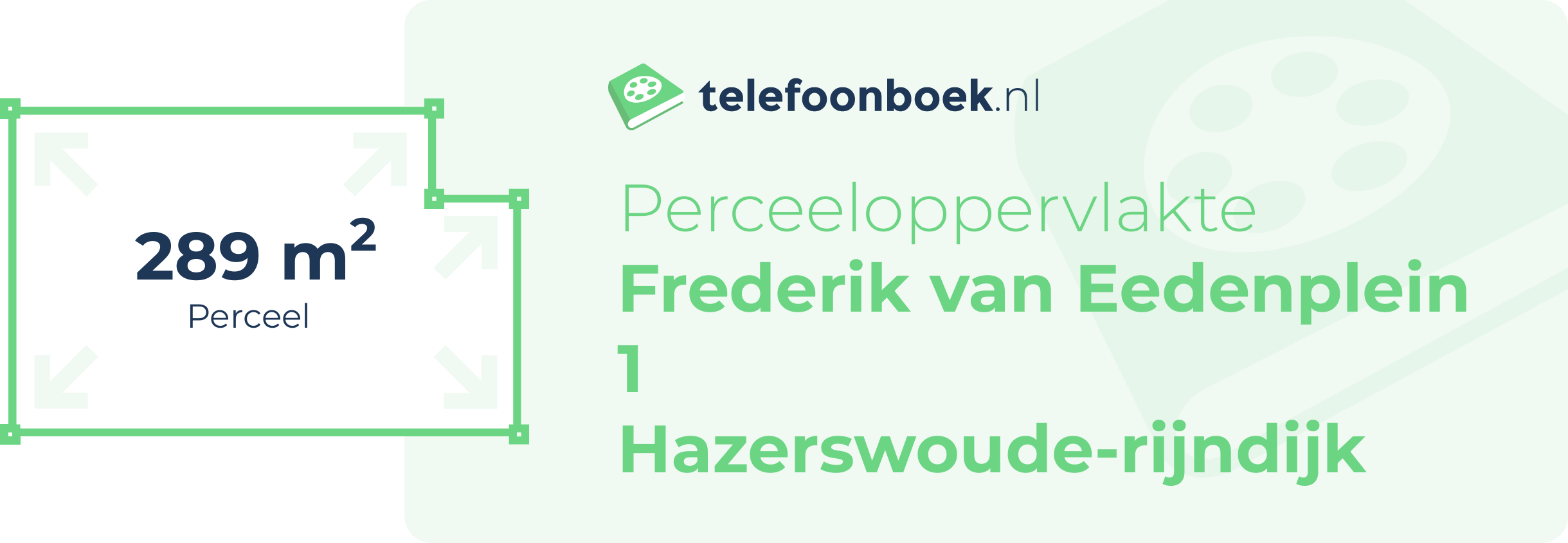 Perceeloppervlakte Frederik Van Eedenplein 1 Hazerswoude-Rijndijk