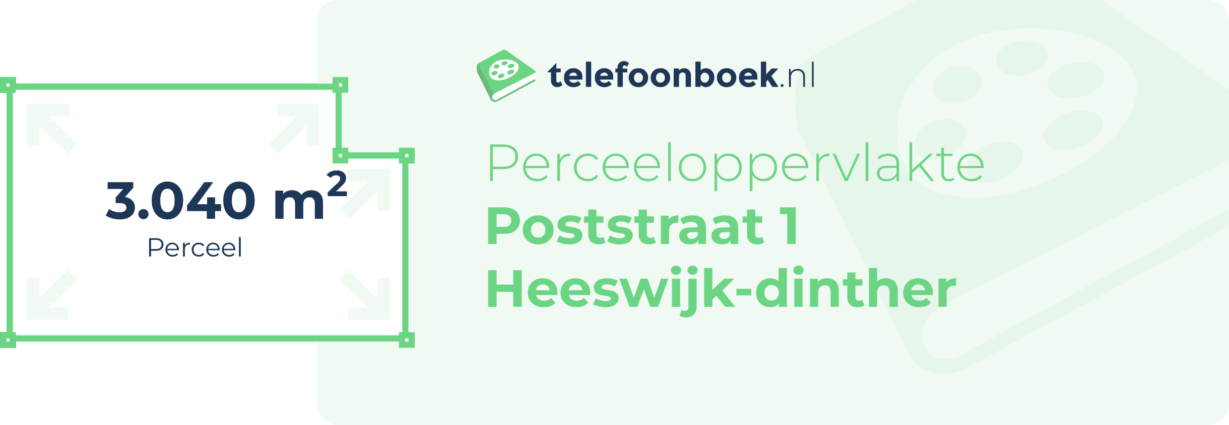 Perceeloppervlakte Poststraat 1 Heeswijk-Dinther