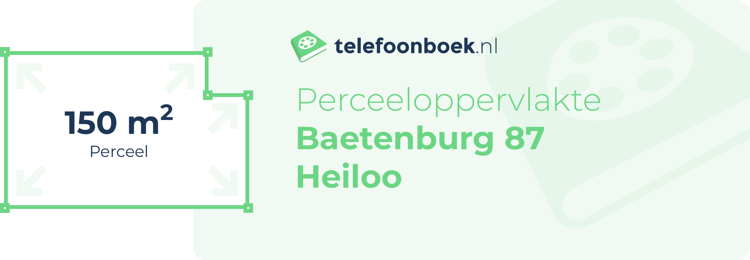 Perceeloppervlakte Baetenburg 87 Heiloo