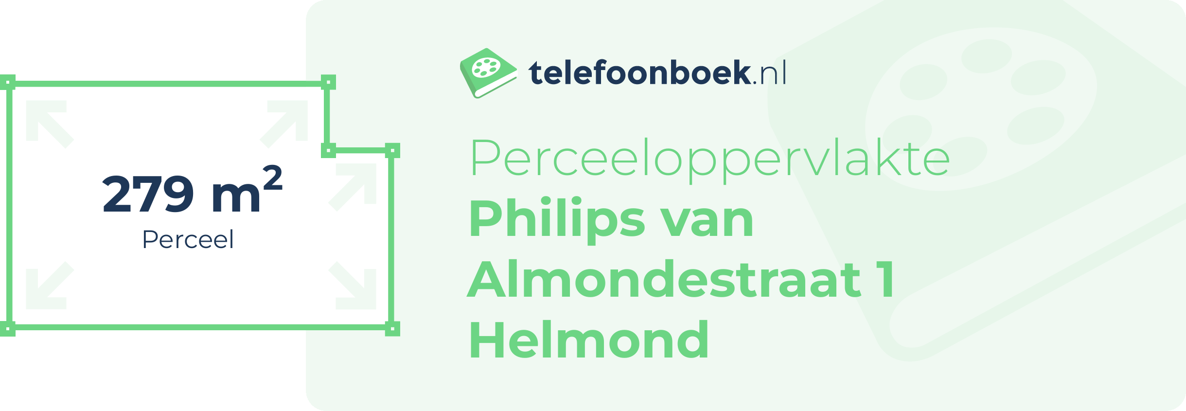 Perceeloppervlakte Philips Van Almondestraat 1 Helmond