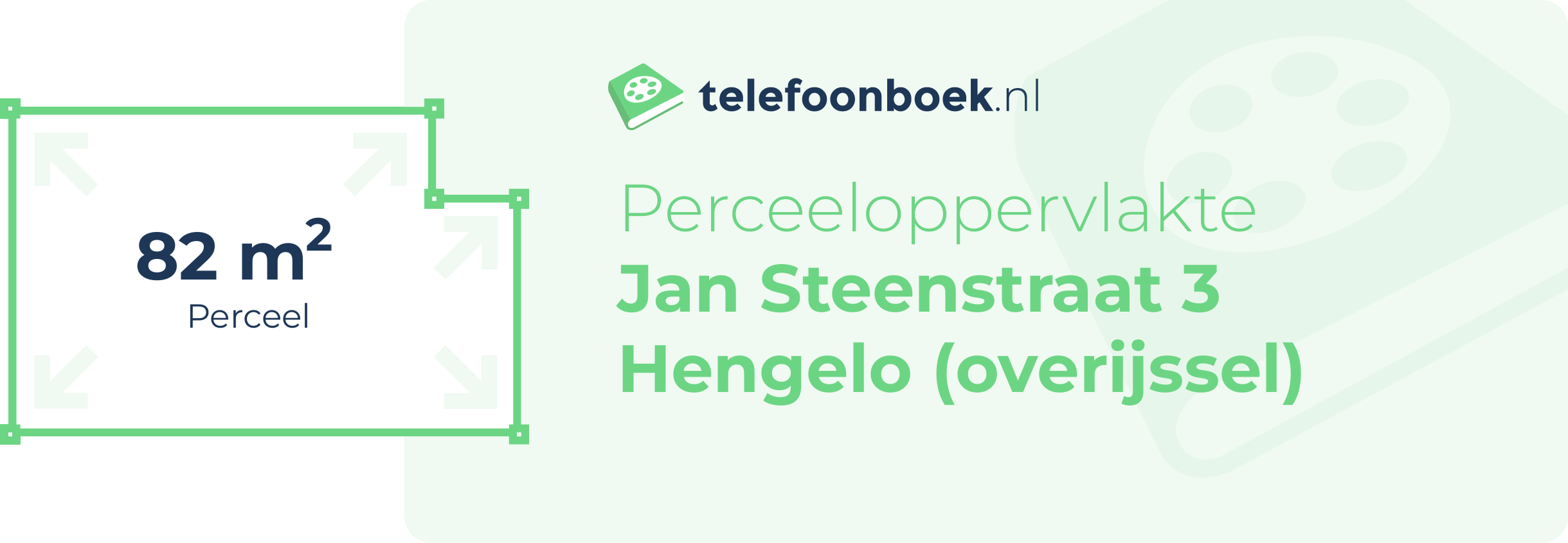 Perceeloppervlakte Jan Steenstraat 3 Hengelo (Overijssel)