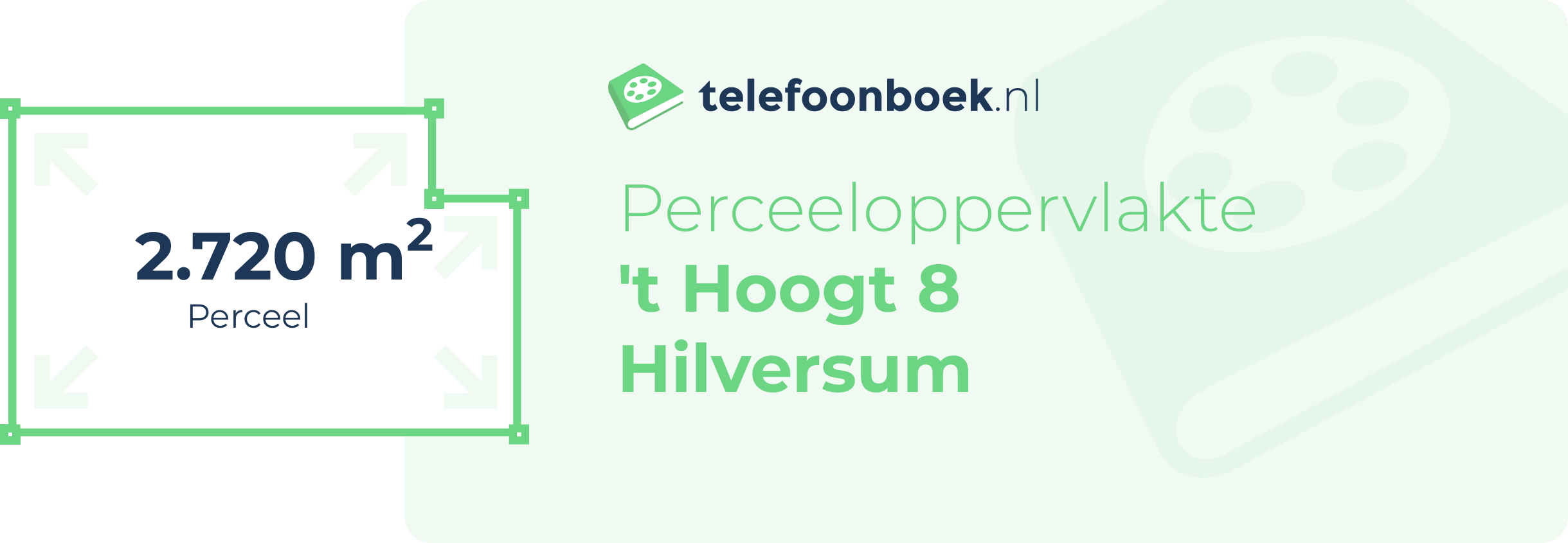 Perceeloppervlakte 't Hoogt 8 Hilversum