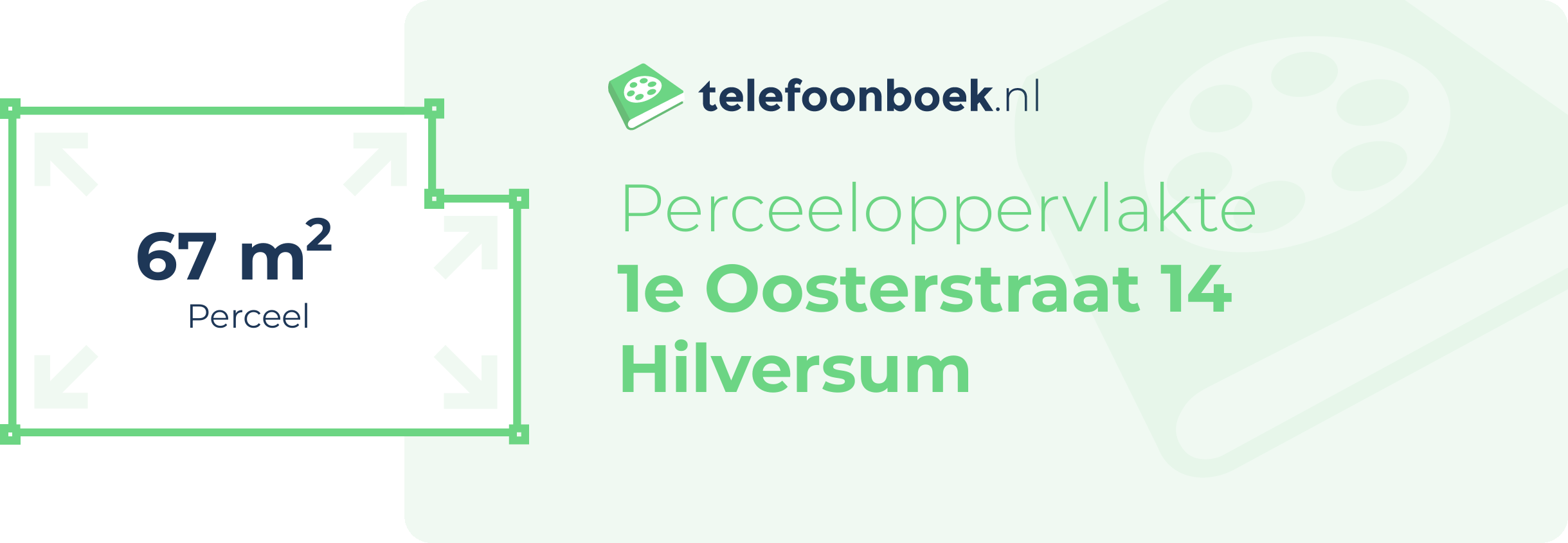 Perceeloppervlakte 1e Oosterstraat 14 Hilversum