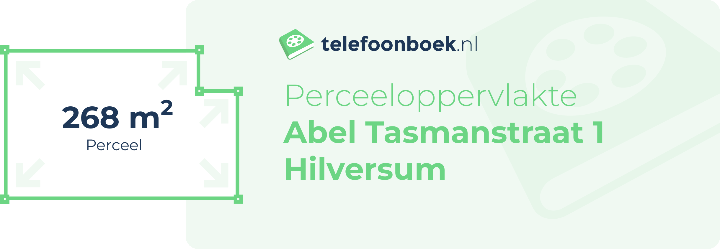 Perceeloppervlakte Abel Tasmanstraat 1 Hilversum