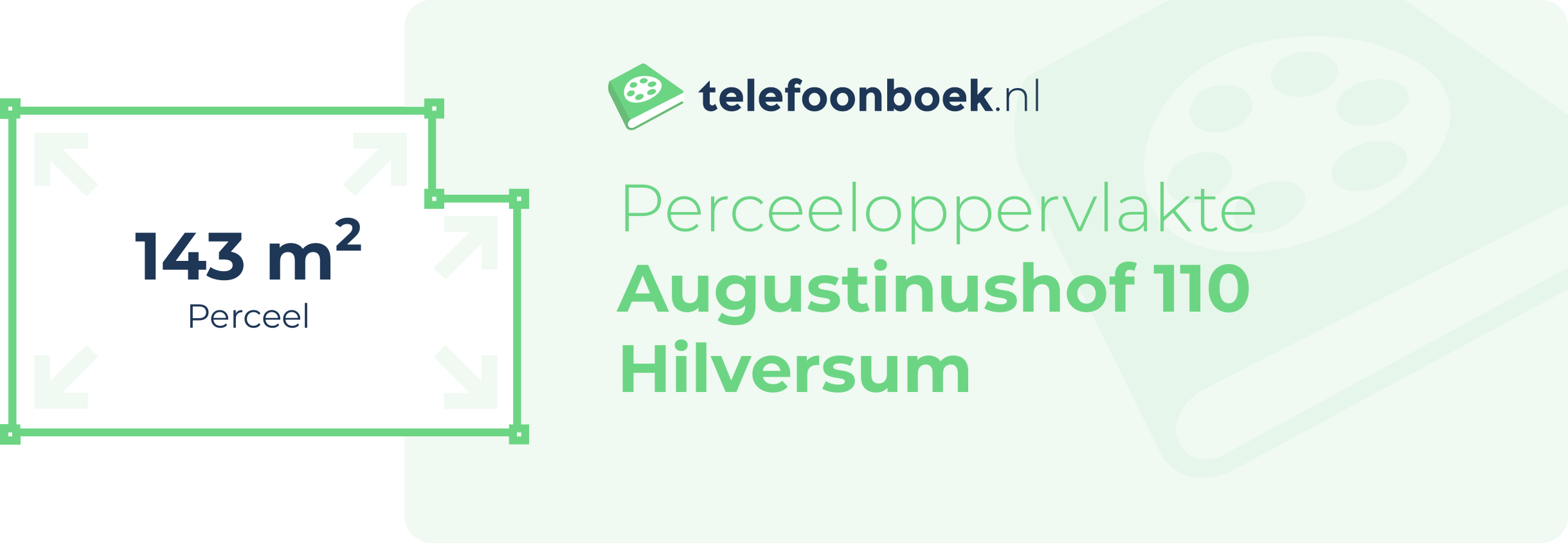 Perceeloppervlakte Augustinushof 110 Hilversum