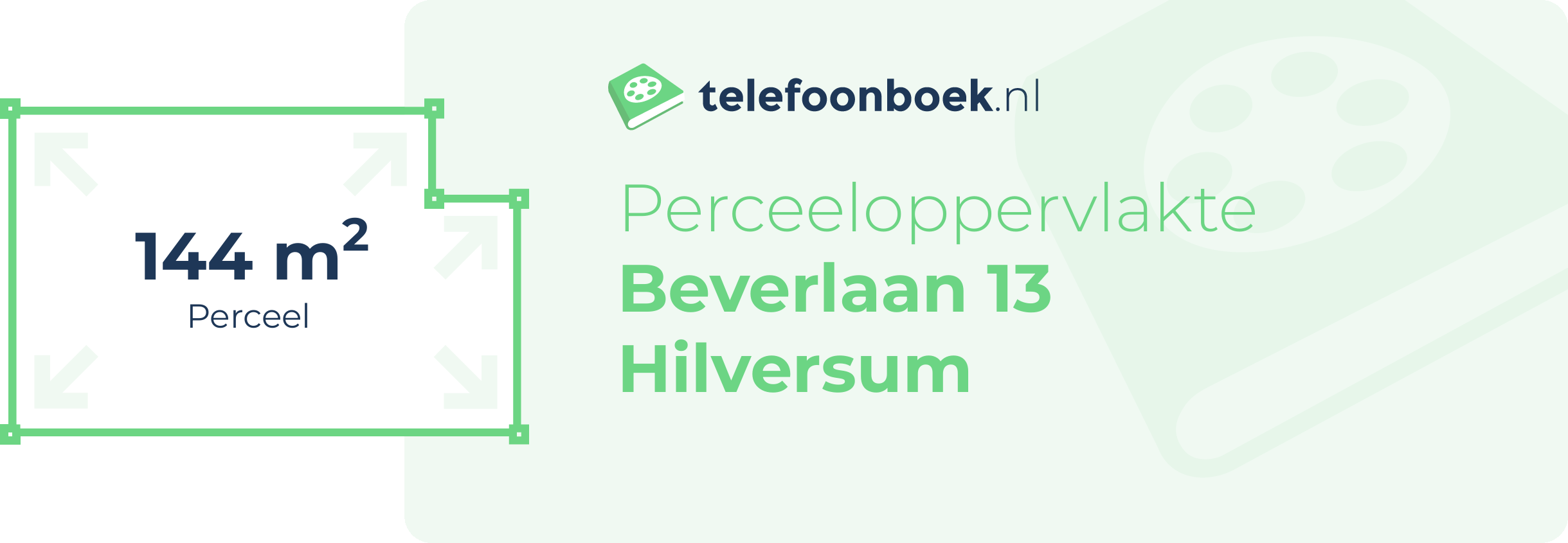 Perceeloppervlakte Beverlaan 13 Hilversum