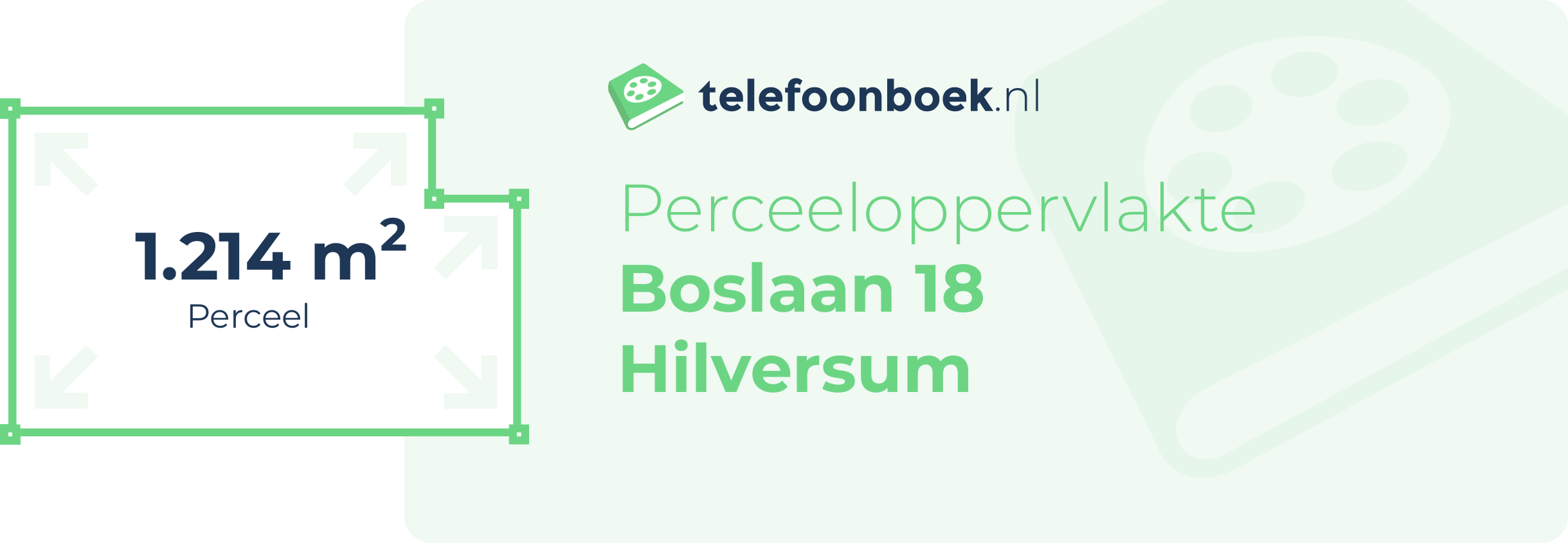 Perceeloppervlakte Boslaan 18 Hilversum