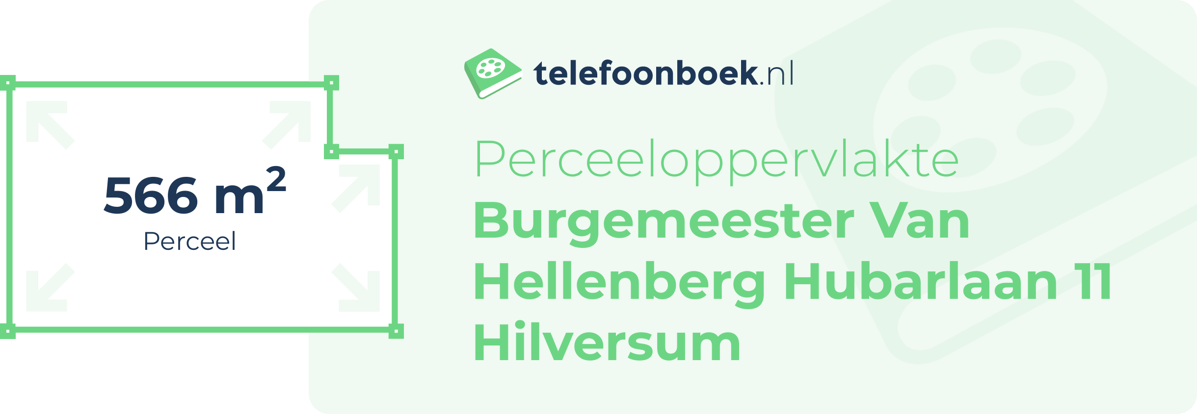 Perceeloppervlakte Burgemeester Van Hellenberg Hubarlaan 11 Hilversum