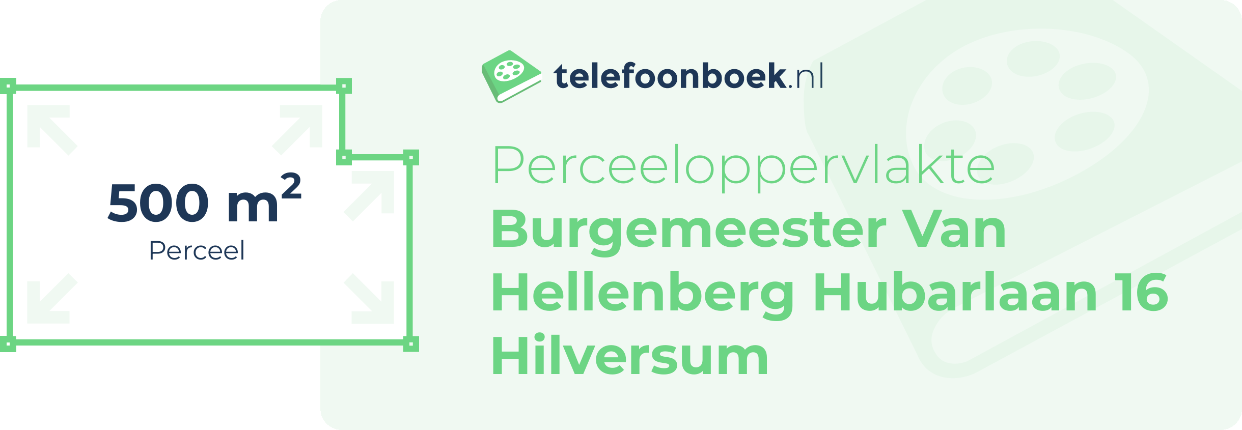 Perceeloppervlakte Burgemeester Van Hellenberg Hubarlaan 16 Hilversum