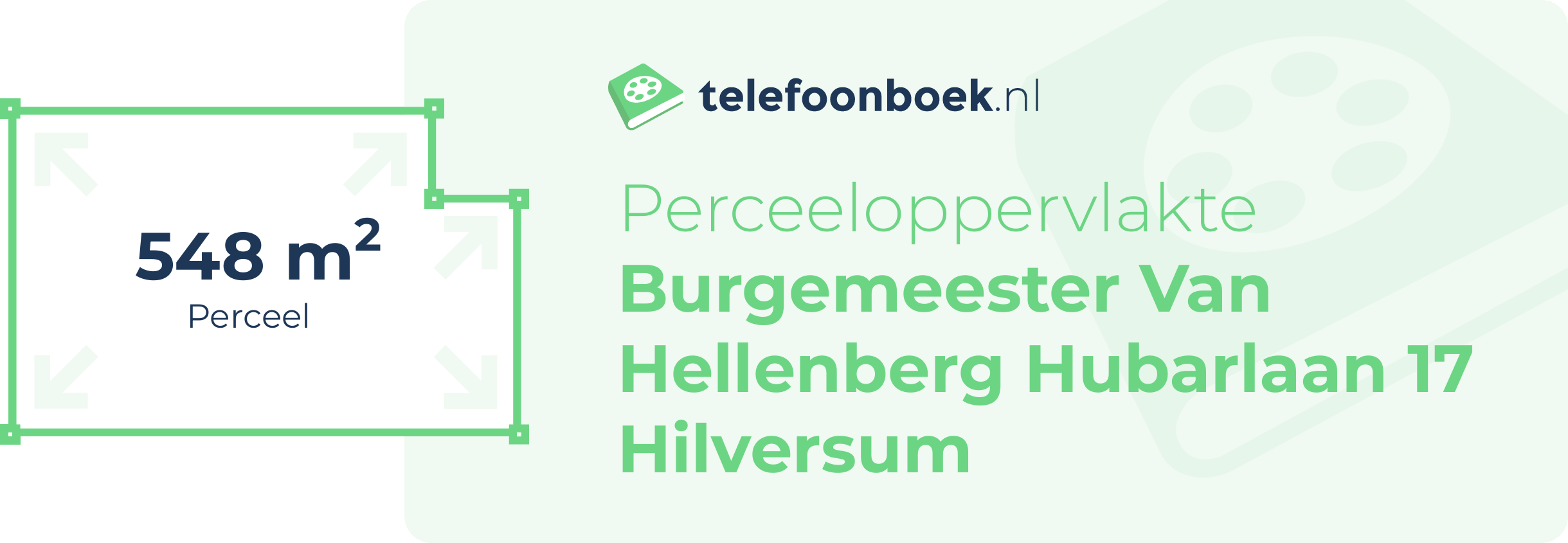 Perceeloppervlakte Burgemeester Van Hellenberg Hubarlaan 17 Hilversum