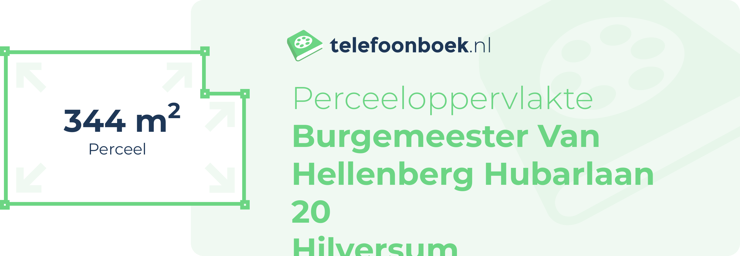 Perceeloppervlakte Burgemeester Van Hellenberg Hubarlaan 20 Hilversum