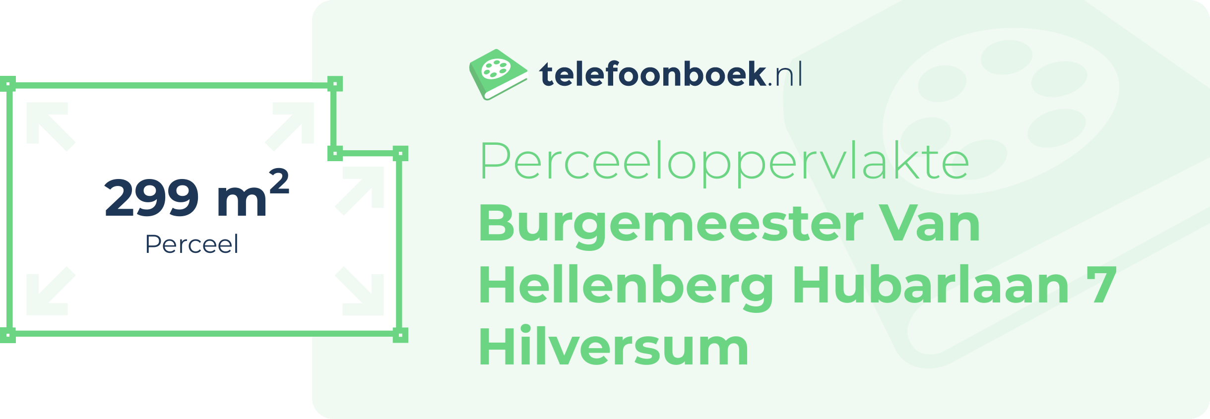 Perceeloppervlakte Burgemeester Van Hellenberg Hubarlaan 7 Hilversum