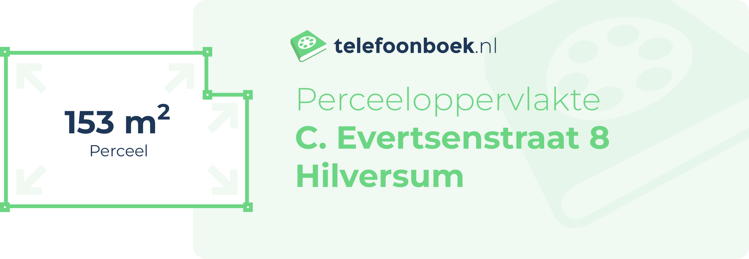 Perceeloppervlakte C. Evertsenstraat 8 Hilversum