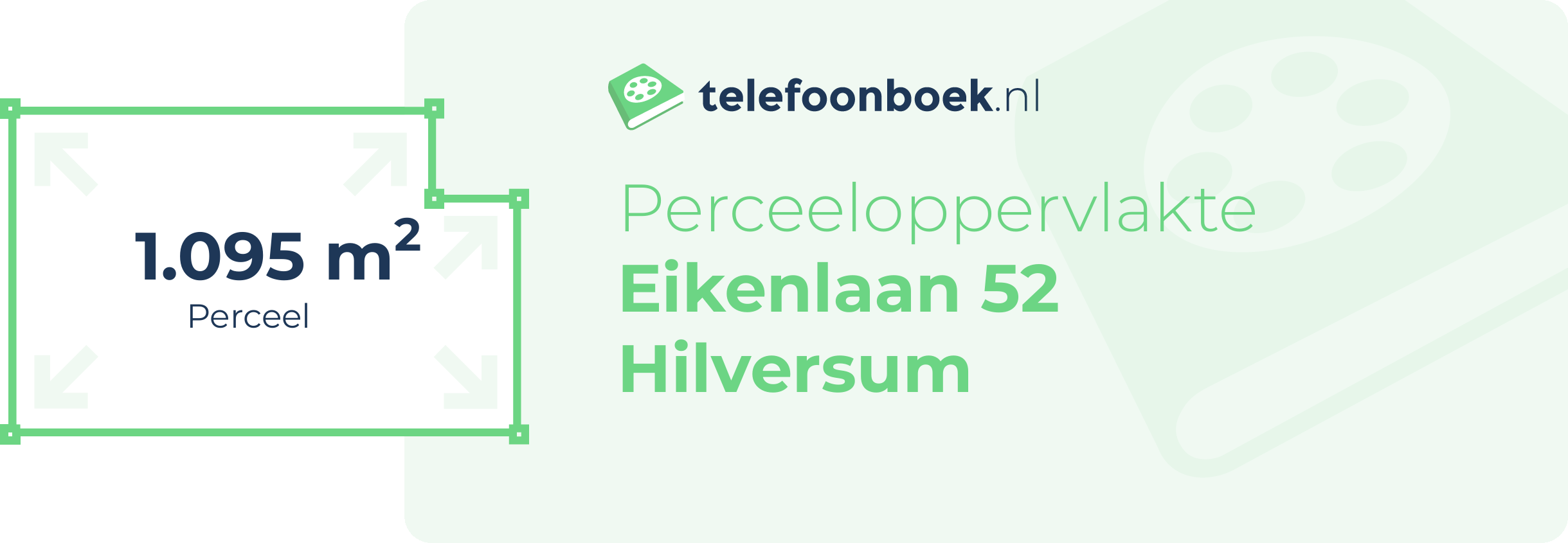 Perceeloppervlakte Eikenlaan 52 Hilversum