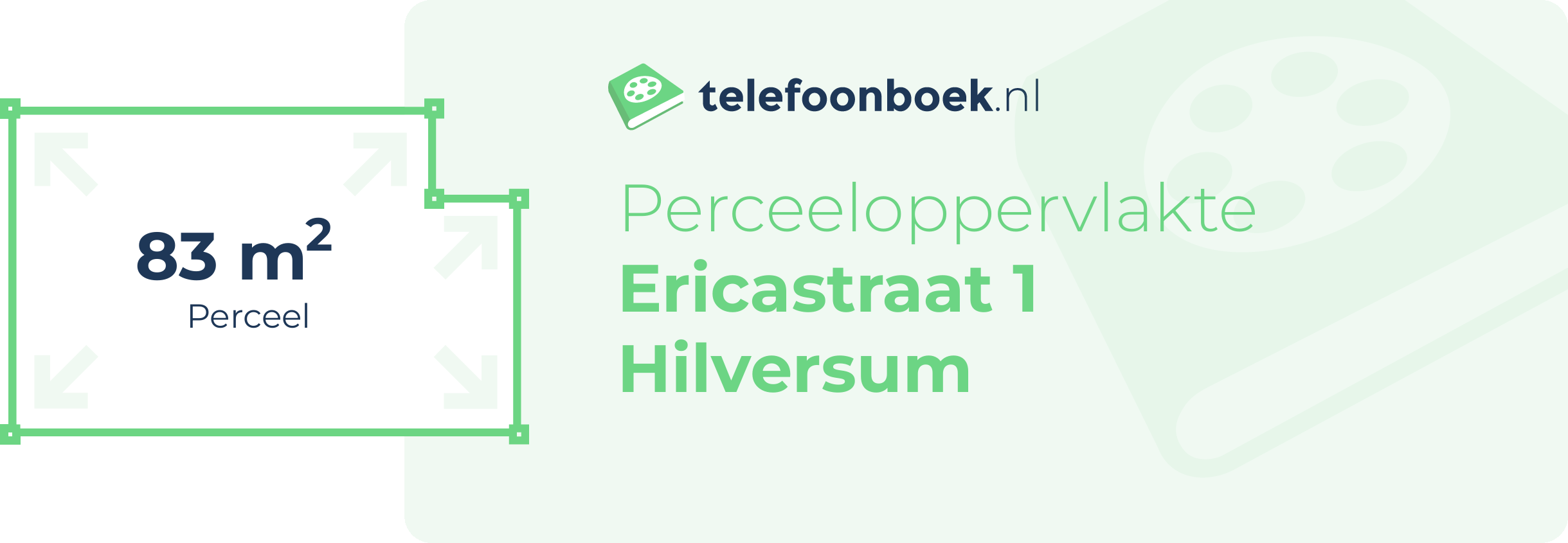 Perceeloppervlakte Ericastraat 1 Hilversum