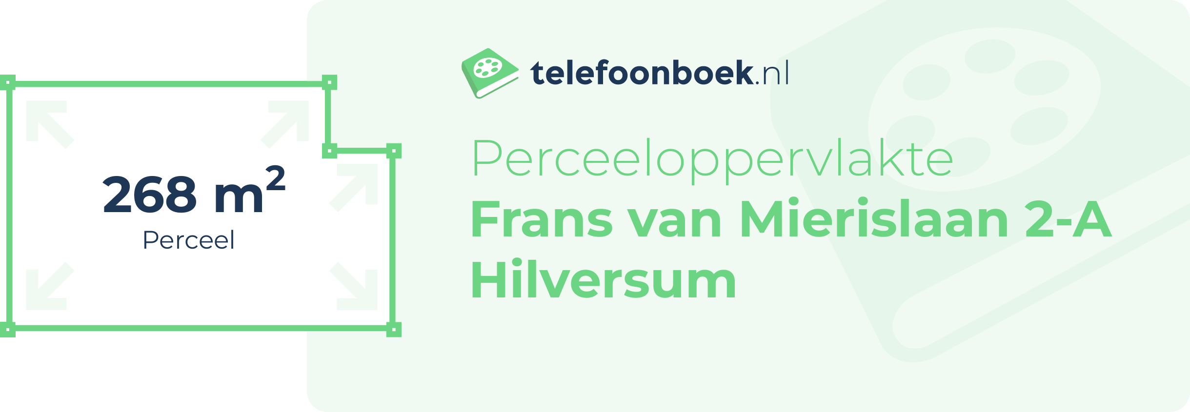 Perceeloppervlakte Frans Van Mierislaan 2-A Hilversum