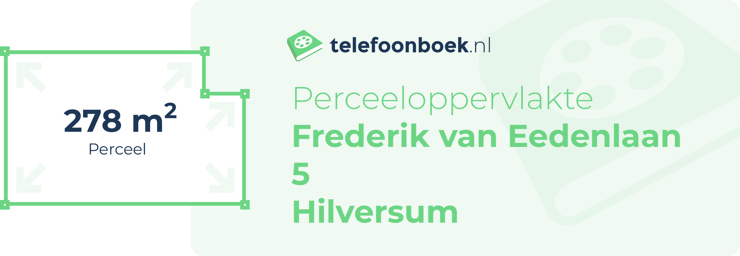 Perceeloppervlakte Frederik Van Eedenlaan 5 Hilversum