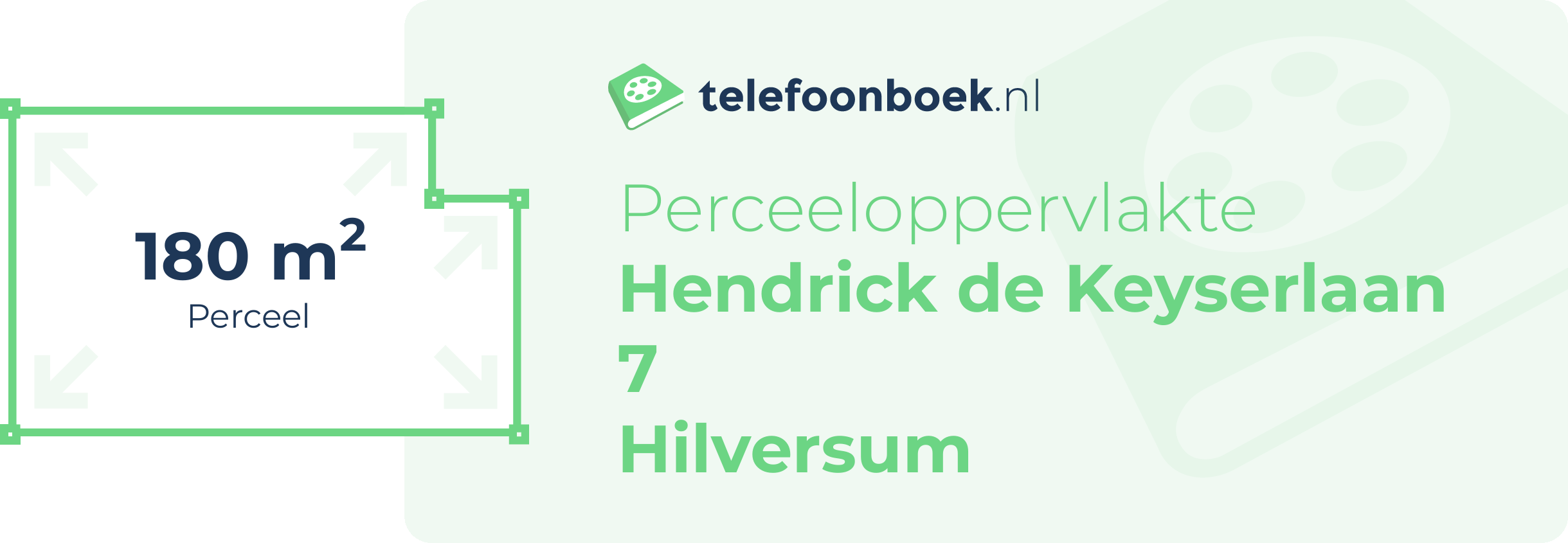 Perceeloppervlakte Hendrick De Keyserlaan 7 Hilversum