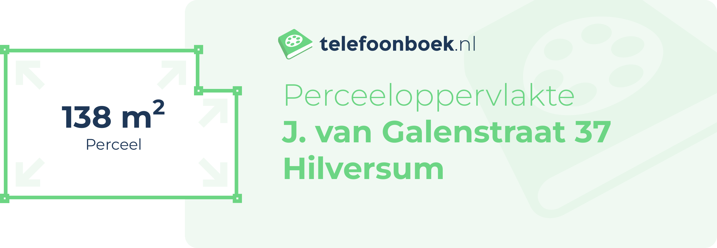 Perceeloppervlakte J. Van Galenstraat 37 Hilversum