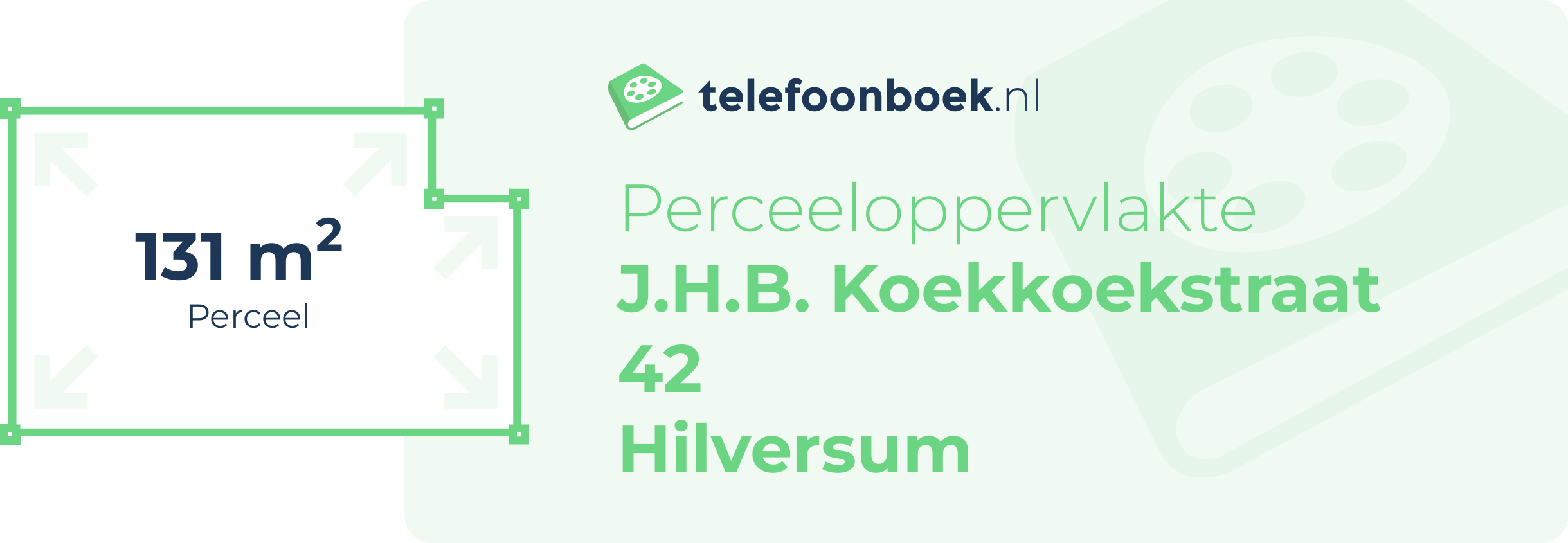 Perceeloppervlakte J.H.B. Koekkoekstraat 42 Hilversum