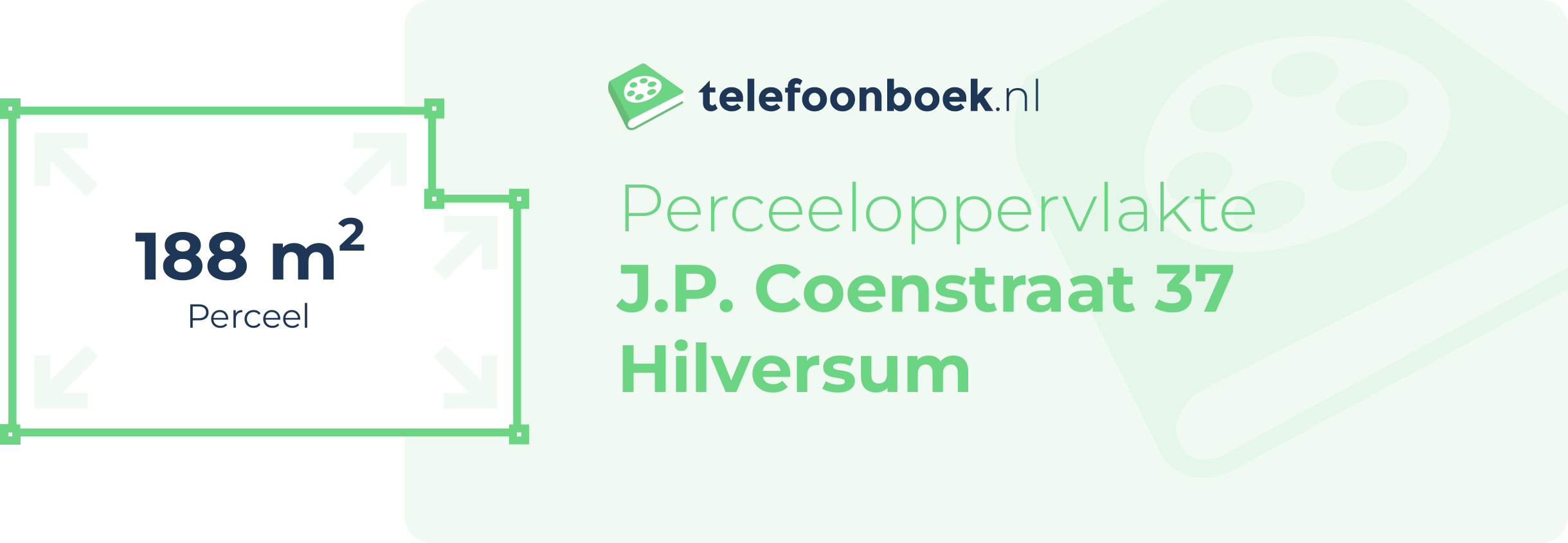 Perceeloppervlakte J.P. Coenstraat 37 Hilversum