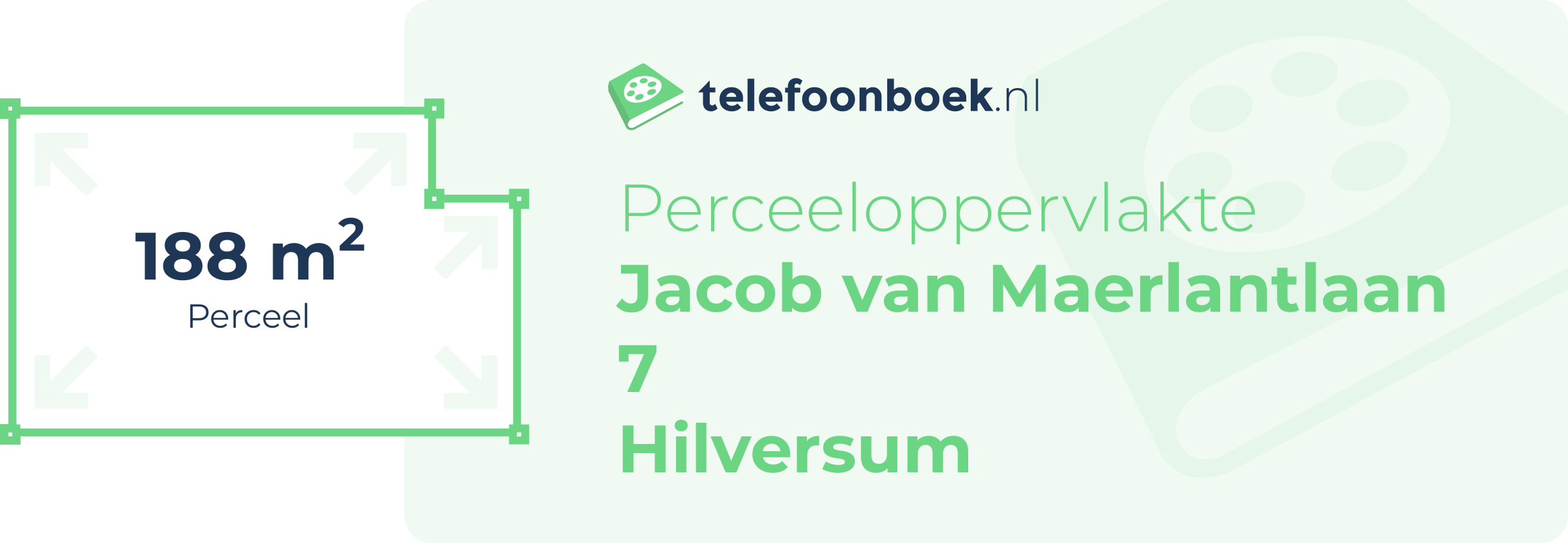 Perceeloppervlakte Jacob Van Maerlantlaan 7 Hilversum
