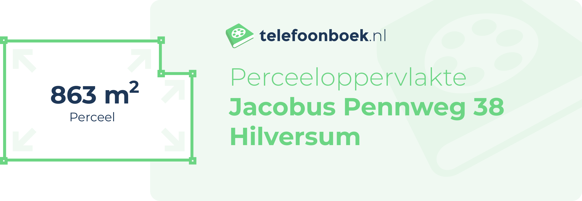 Perceeloppervlakte Jacobus Pennweg 38 Hilversum