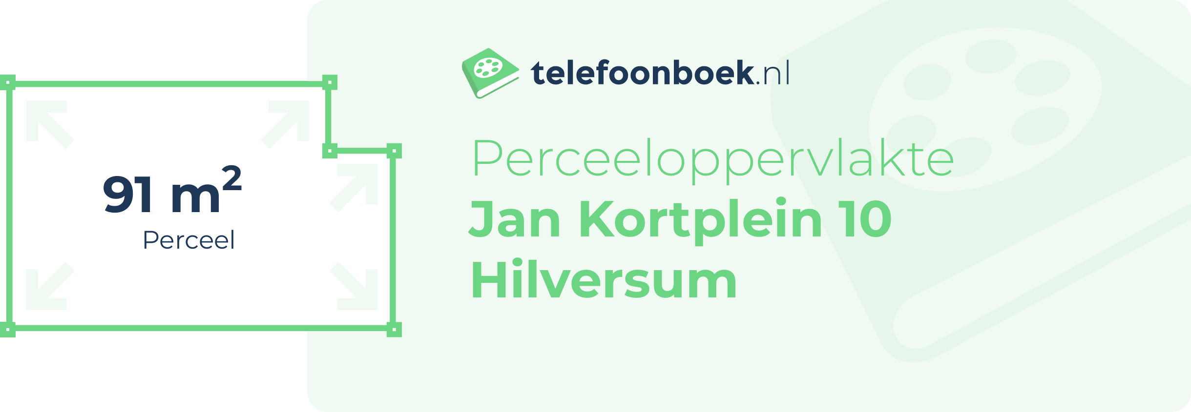 Perceeloppervlakte Jan Kortplein 10 Hilversum