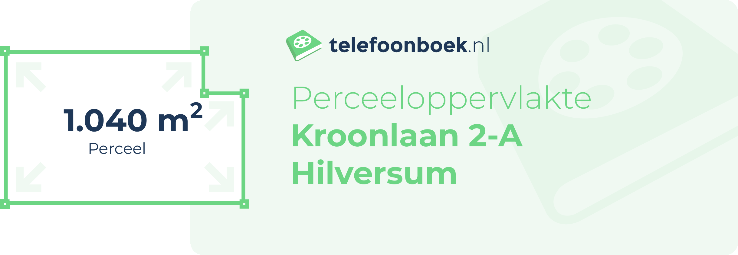 Perceeloppervlakte Kroonlaan 2-A Hilversum