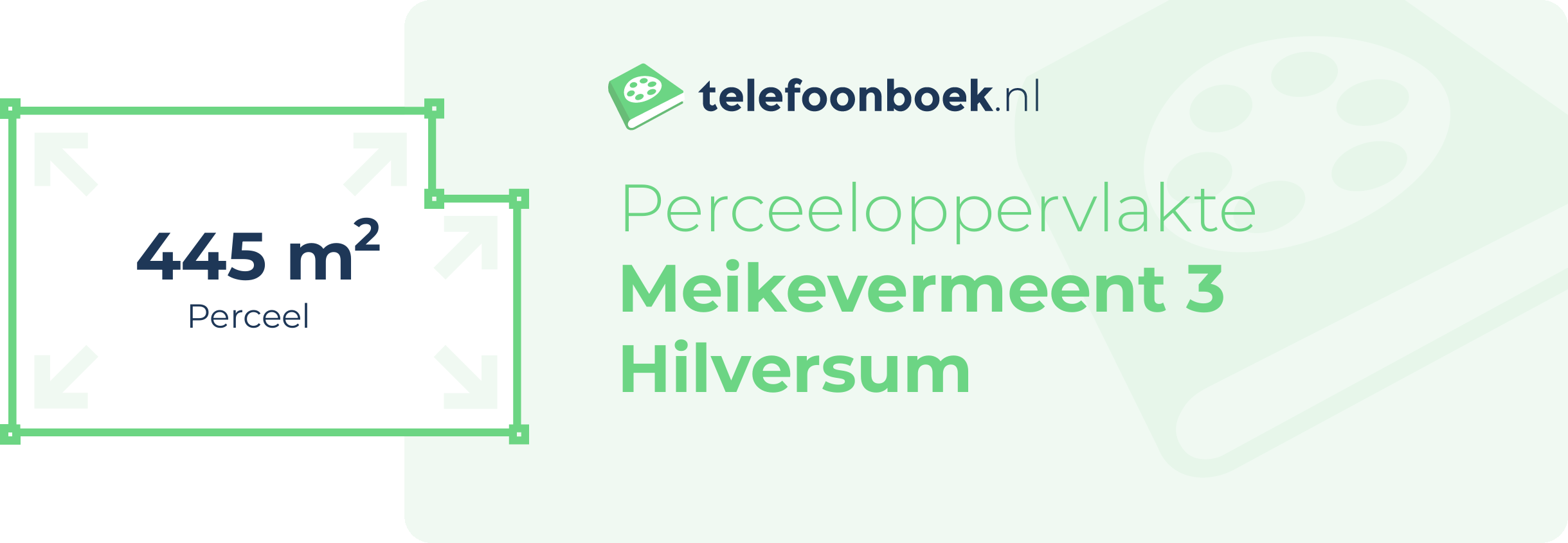 Perceeloppervlakte Meikevermeent 3 Hilversum