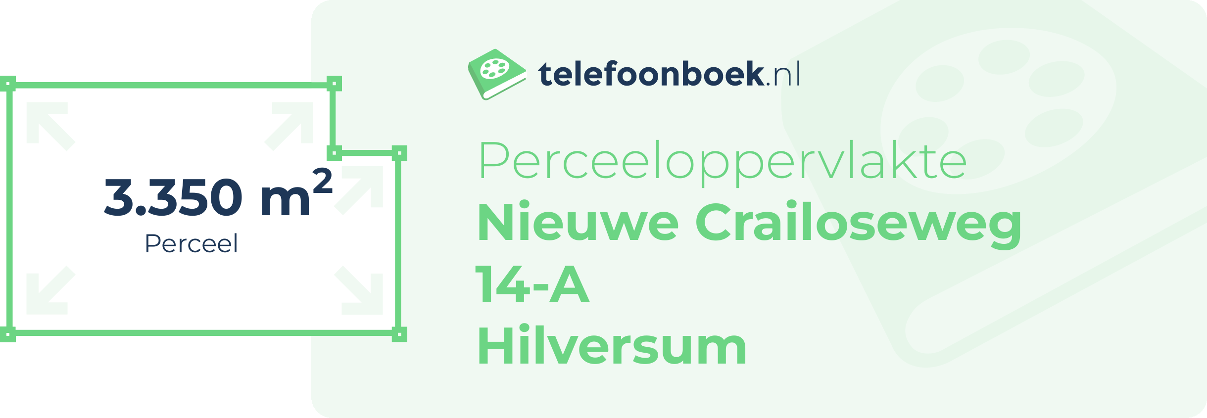 Perceeloppervlakte Nieuwe Crailoseweg 14-A Hilversum