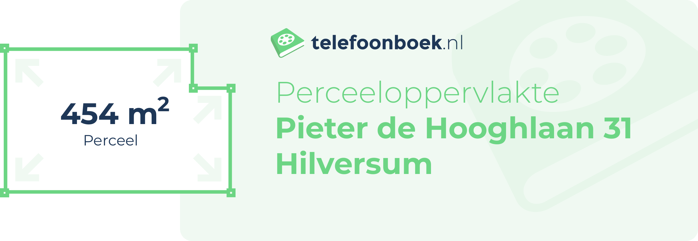Perceeloppervlakte Pieter De Hooghlaan 31 Hilversum