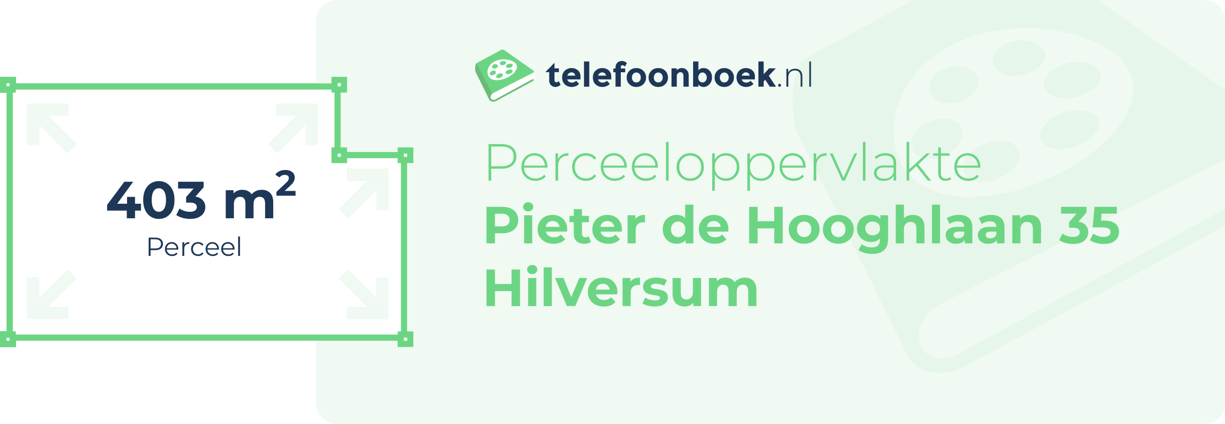 Perceeloppervlakte Pieter De Hooghlaan 35 Hilversum