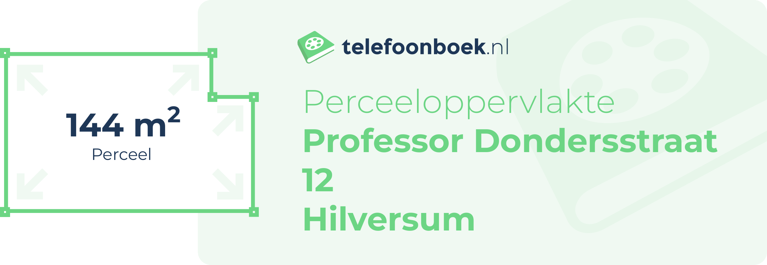 Perceeloppervlakte Professor Dondersstraat 12 Hilversum