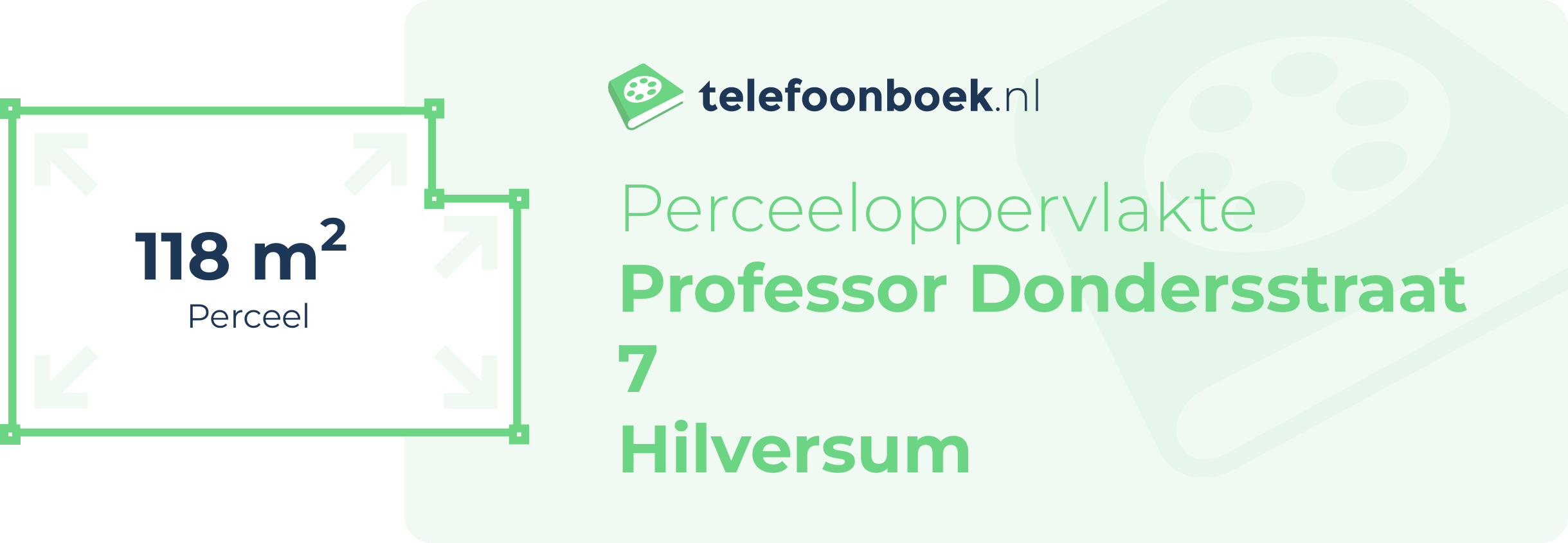 Perceeloppervlakte Professor Dondersstraat 7 Hilversum