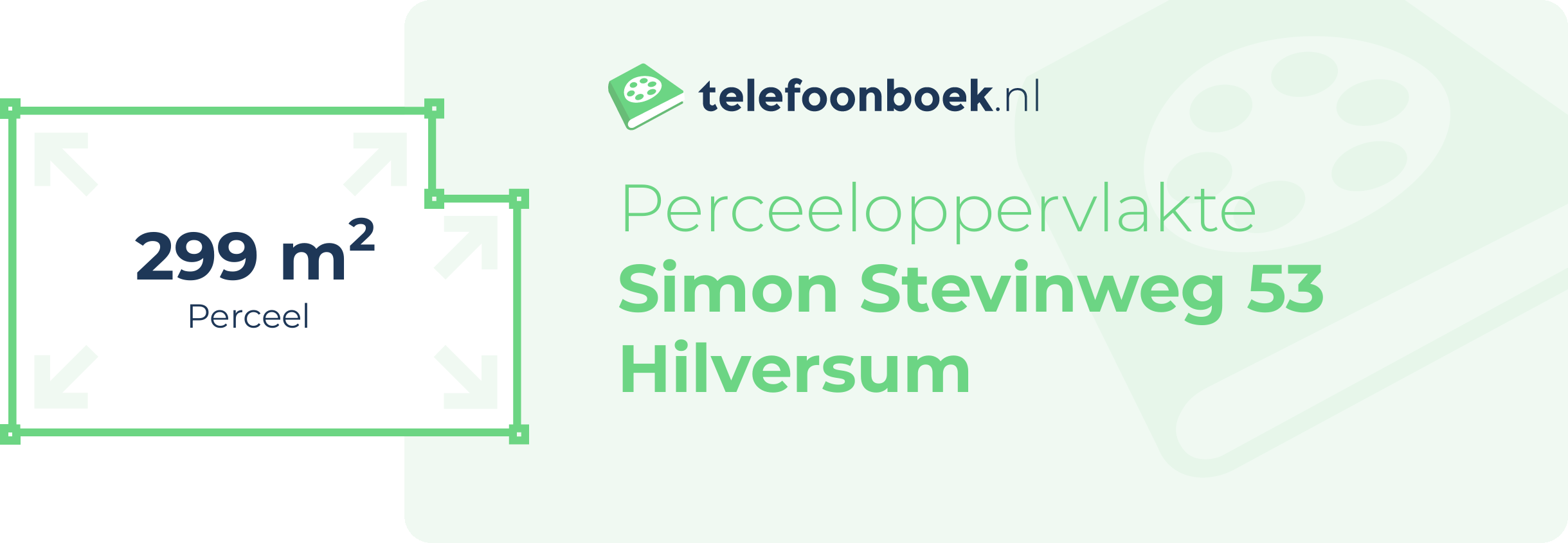 Perceeloppervlakte Simon Stevinweg 53 Hilversum