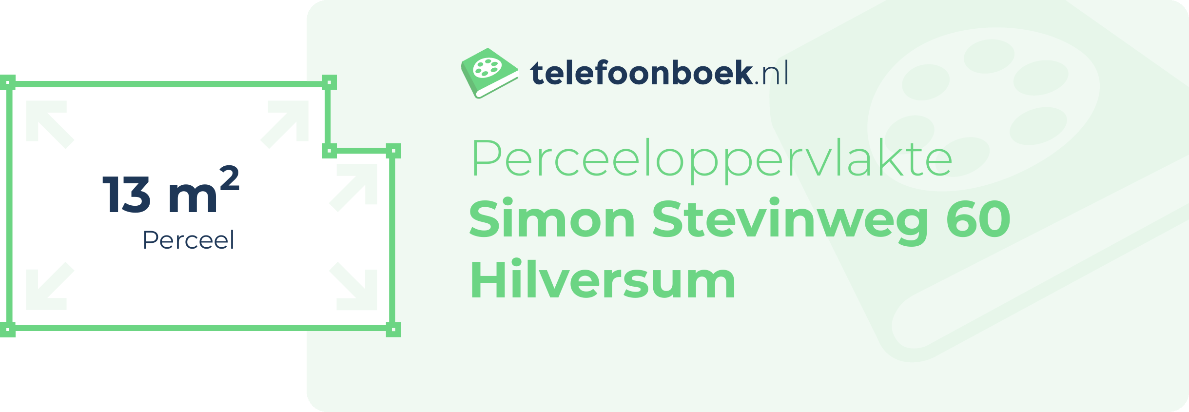 Perceeloppervlakte Simon Stevinweg 60 Hilversum